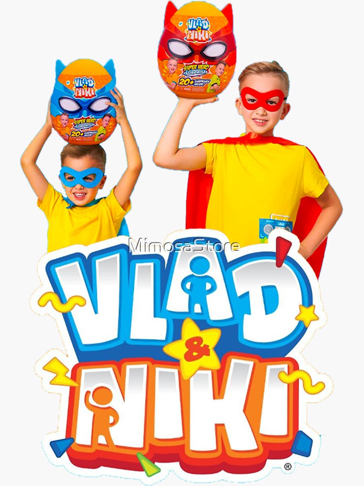 Vlad And Niki Funny Sticker For Sale By Mimosastore Redbubble