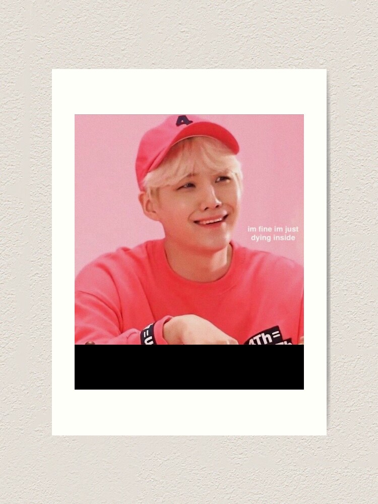 Bts Min Yoongi Suga Funny Meme Dying Inside Art Print For Sale By