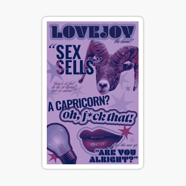 Lovejoy Sex Sells Sticker For Sale By Judykimball Redbubble