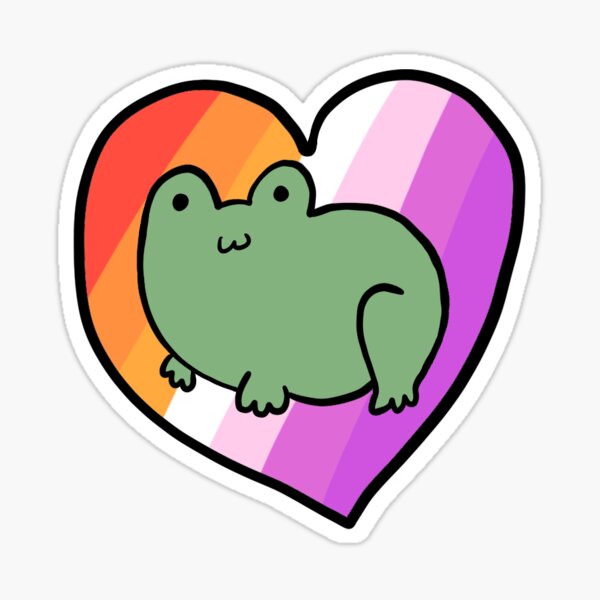 Lesbian Pride Frog Sticker For Sale By Httpstatica Redbubble