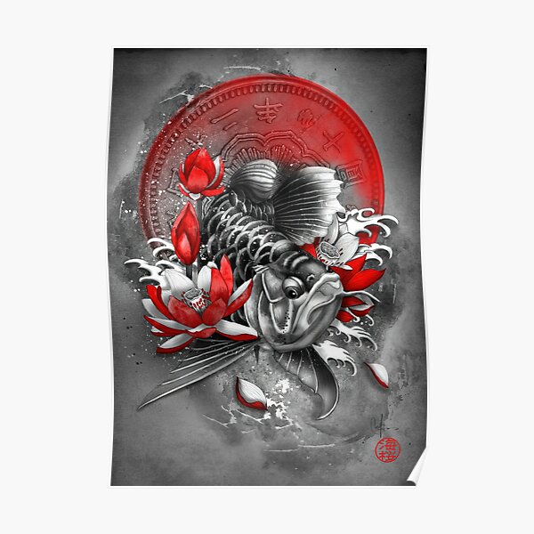 Arowana Dragon Fish Poster For Sale By Animelifesss Redbubble