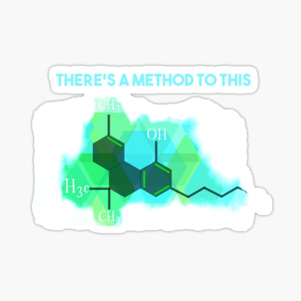 Thc Molecules Classic Sticker By Bynunbfgurit Redbubble