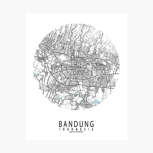 L Mina Fotogr Fica Mapa De La Ciudad De Bandung De Java Occidental