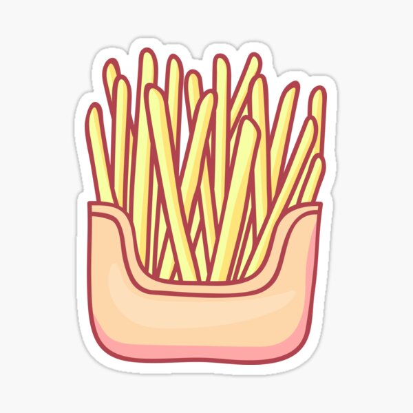 French Fries Sticker By Lesipost Redbubble