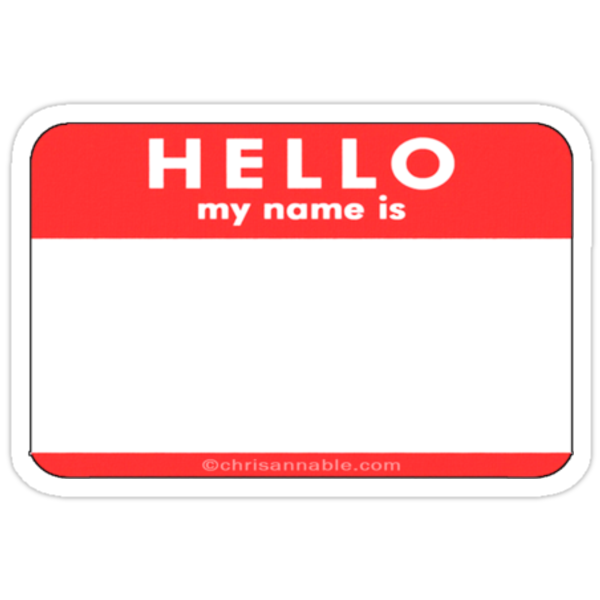 quot Hello My Name Is quot Stickers by Chris Annable Redbubble