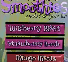 Comic Abstract Coffee Shop Smoothies by steelwidow