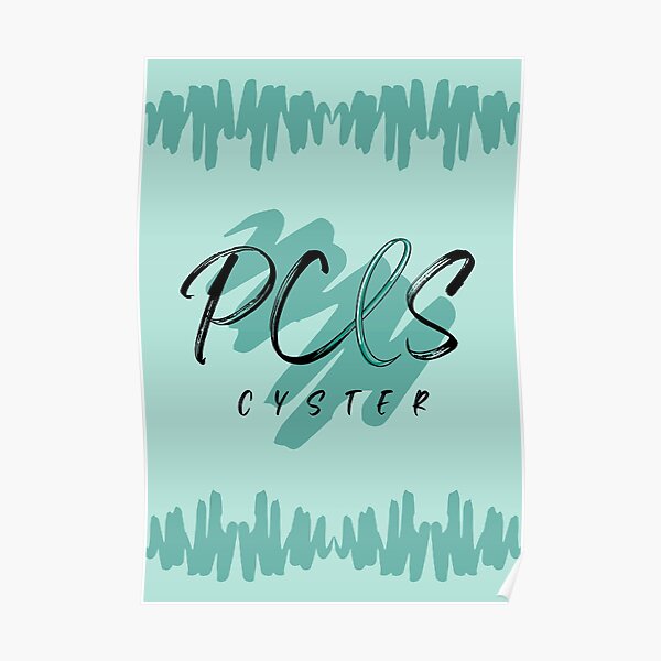 Póster Cyster PCOS en verde azulado Conciencia del síndrome de