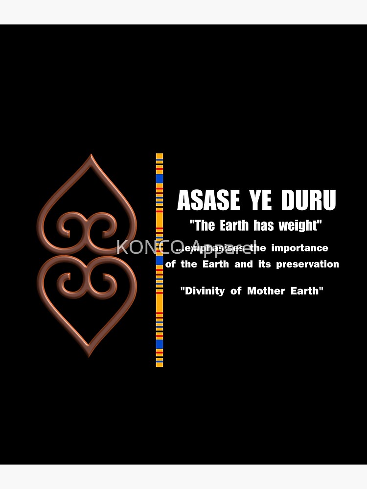 Asase Ye Duru Adinkra Symbols Respect The Earth Illustration Canvas