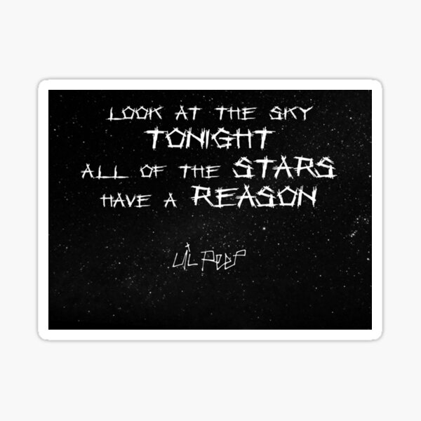 Lil Peep Star Shopping Lyrics Starry Background Classic Sticker By Mattabshi Redbubble