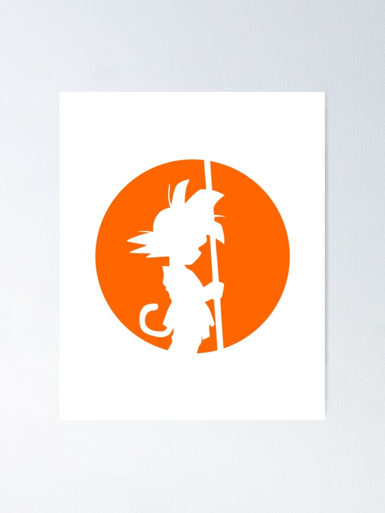 Goku Dragon Ball Logo Poster For Sale By Elgranpoeta Redbubble