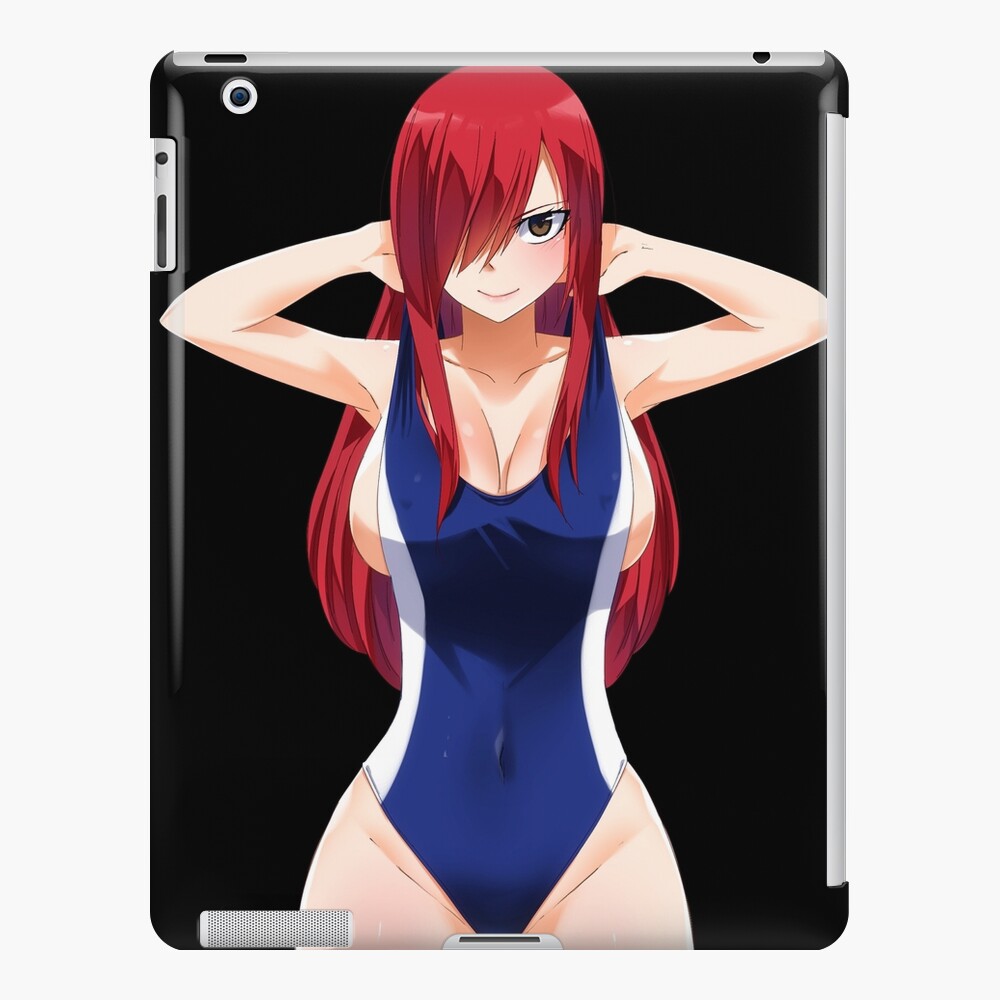 Hot Erza Scarlet Lewd Swimsuit Fairy Tail Hentai Sexy Ecchi IPad Case Skin By