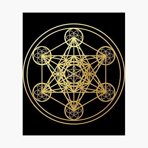 L Mina Fotogr Fica Metatrons Cube Oro Geometr A Sagrada Mandala