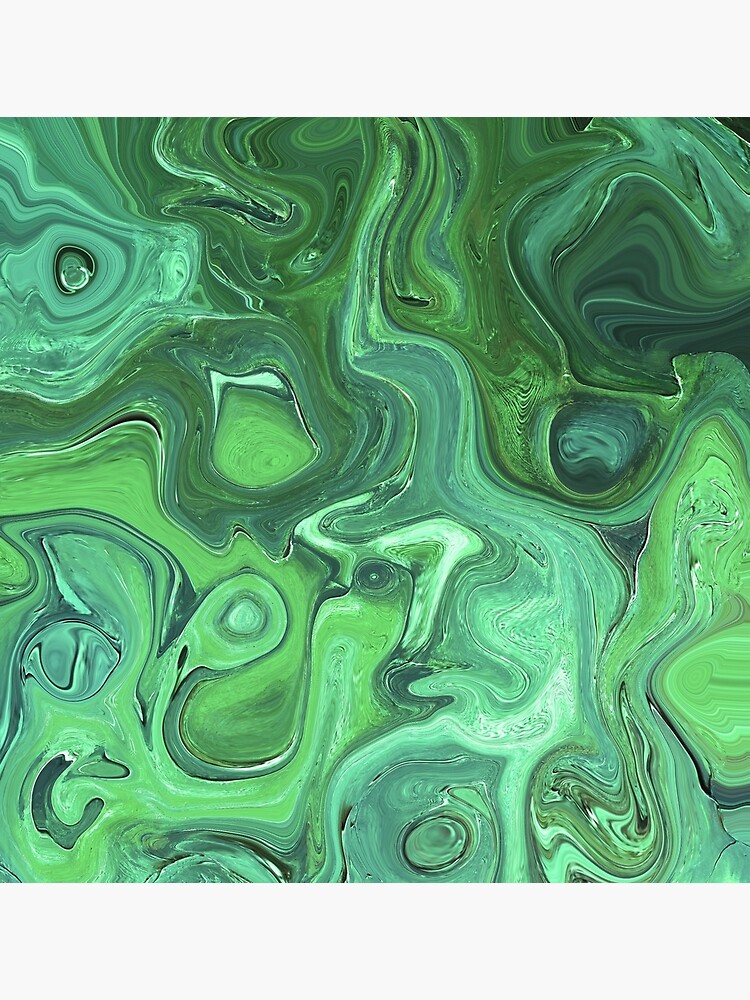 Fluid Art Beautiful Liquid Texture Malachite Texture Poster For