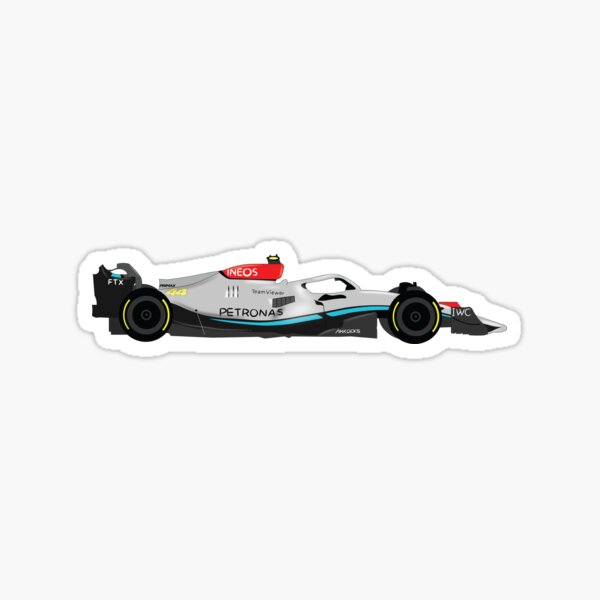 Mercedes F1 Team Car 2022 W13 Lewis Hamilton George Russell Sticker