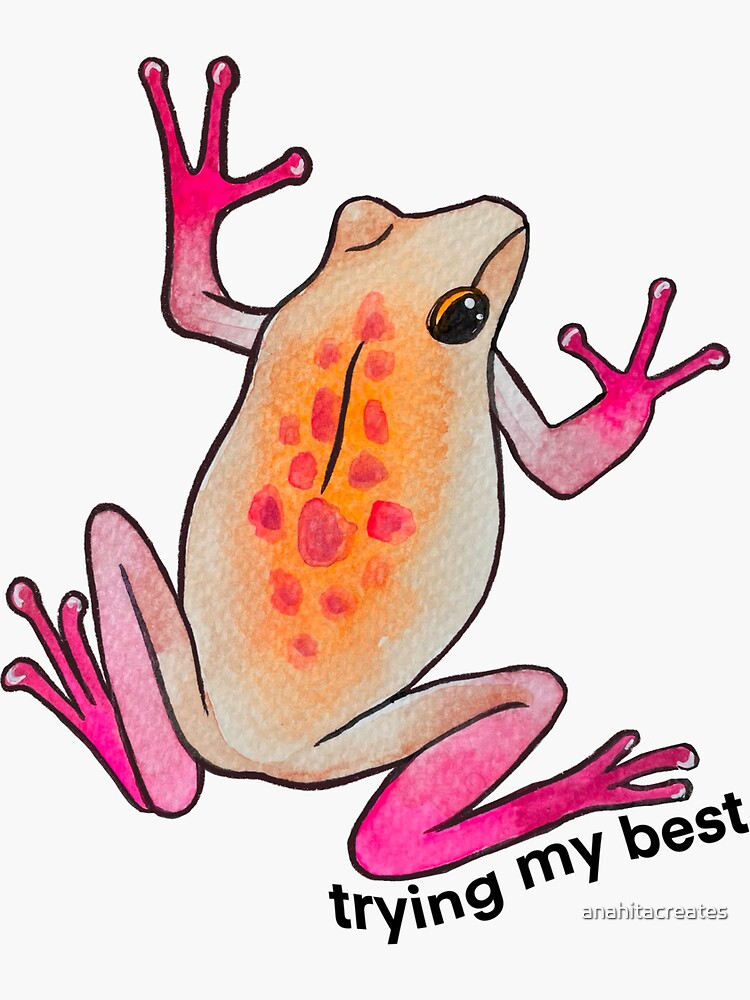 Subtle Lesbian Pride Frog Sticker By Anahitacreates Redbubble