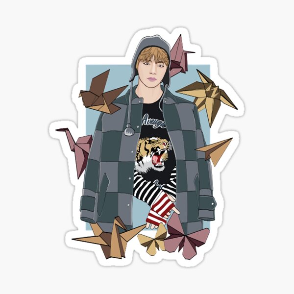 BTS V ORIGAMI Sticker For Sale By KristyStew5039 Redbubble