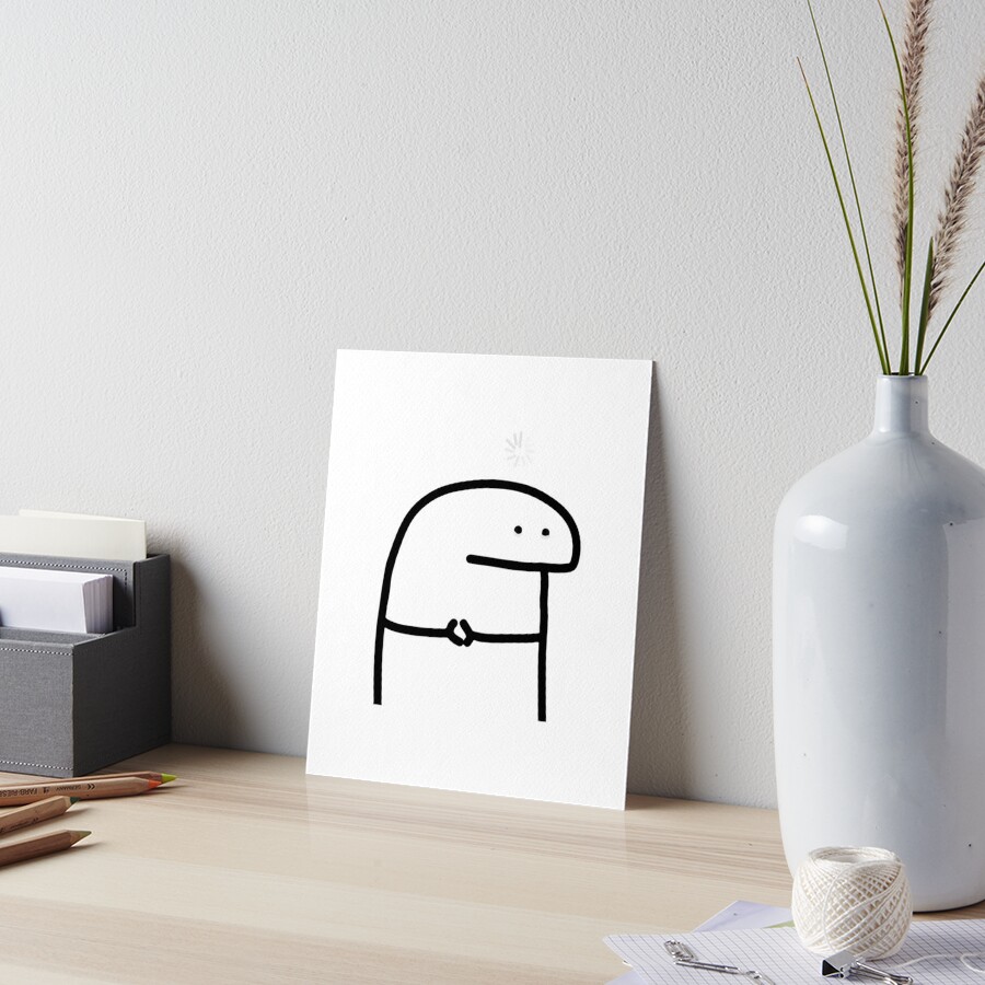 Thinking Flork Art Board Print By Glstudio Redbubble