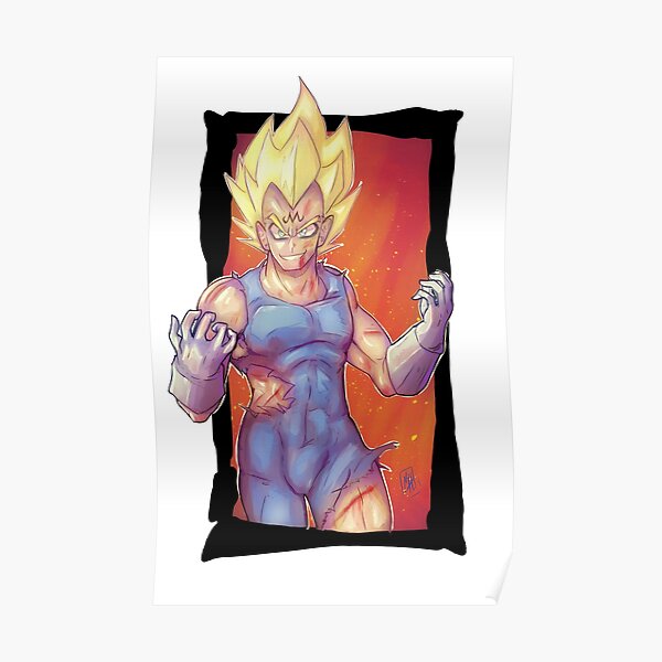 Majin Vegeta Poster For Sale By BoutsOfTheBlind Redbubble