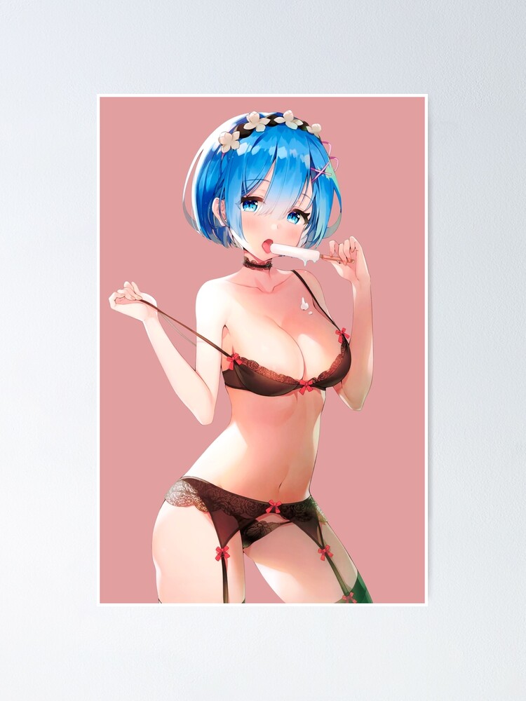 Poster Sexy Rem Hot Boobs Culotte Re Zero Lewd Anime Hentai Ecchi