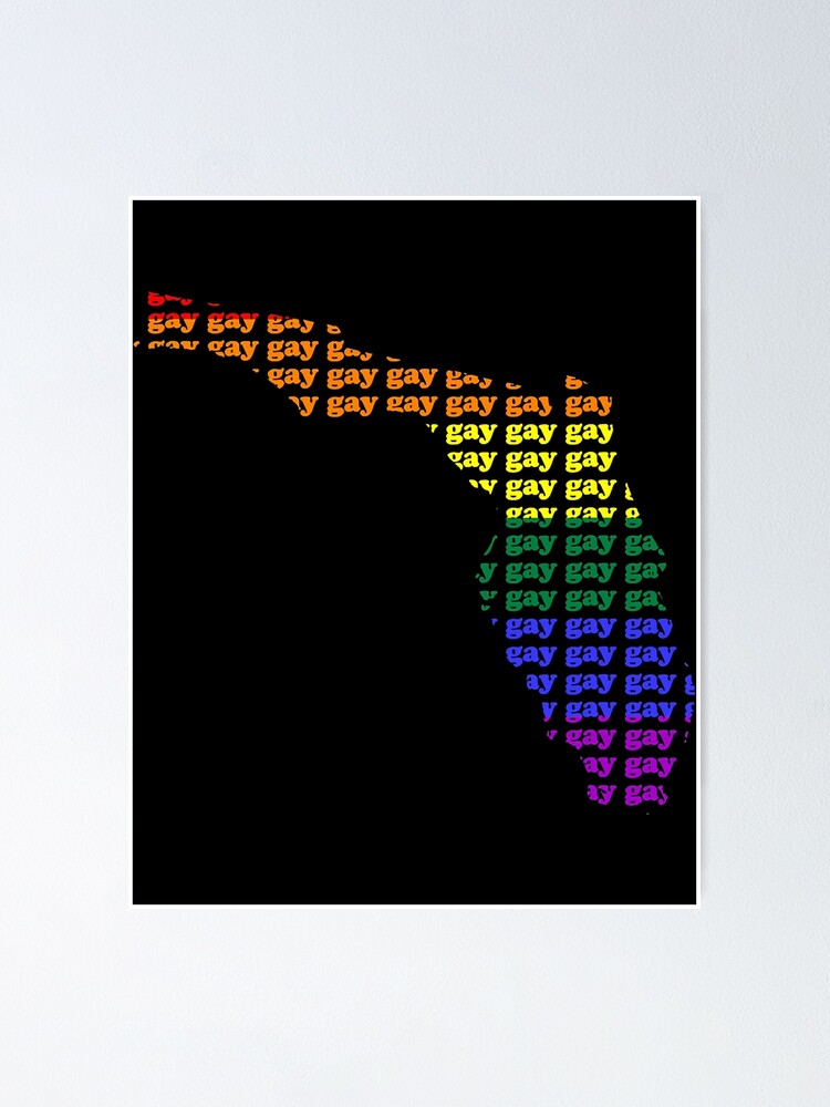 Póster Esquema divertido del orgullo gay de Florida Hombres Mujeres