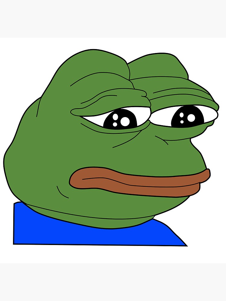 Feelsbadman Pepe The Frog Sadge Meme Emote Art Print By