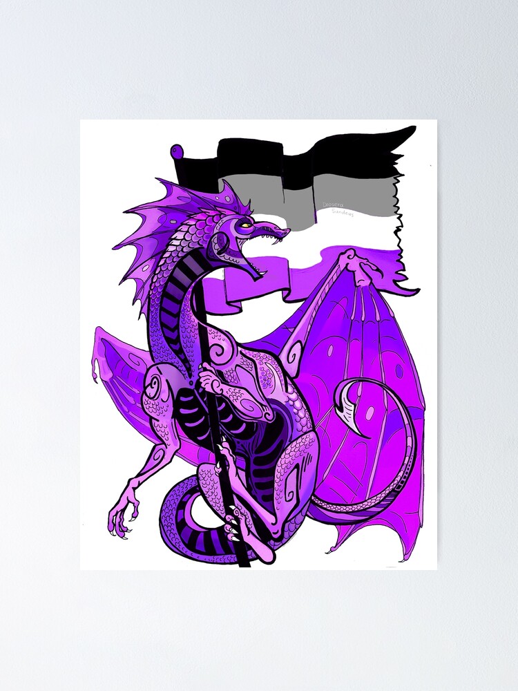 Transparent Ace Pride Dragon Poster For Sale By Sundews Redbubble