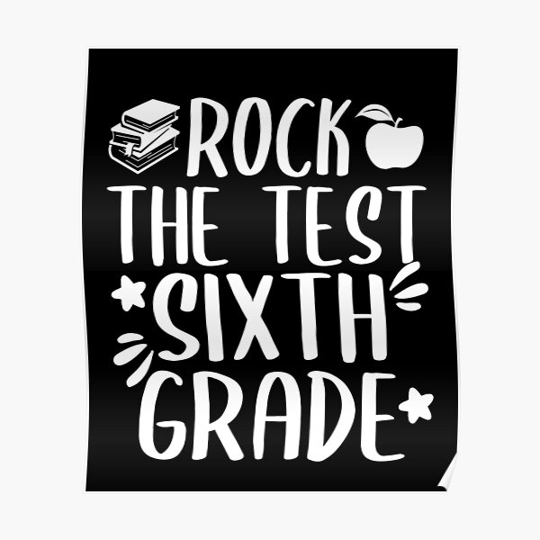 P Ster Rock The Test Sexto Grado Divertido Maestro De Sexto Grado