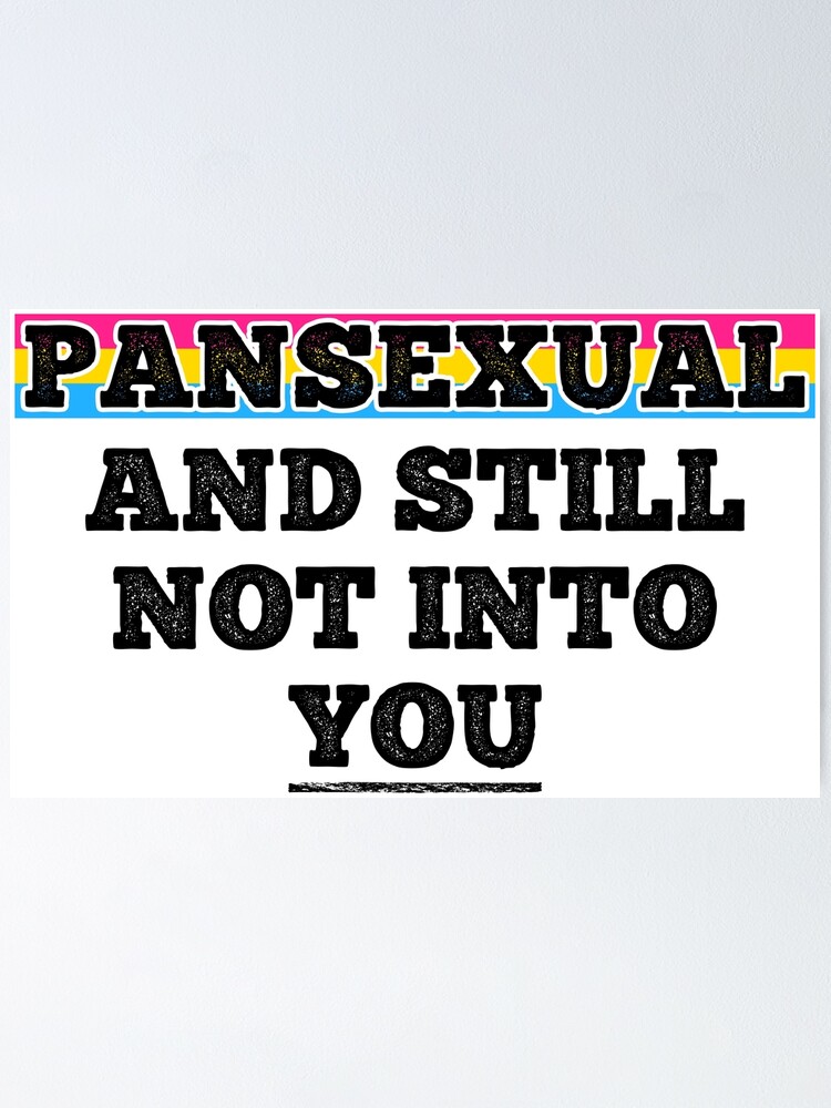 Pansexual And Still Not Into YOU Funny Pan Pride Poster For Sale By