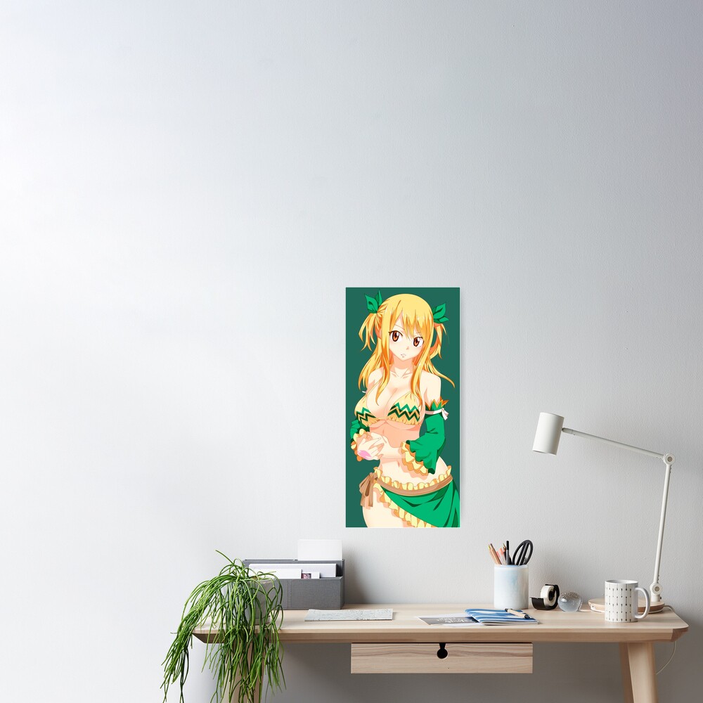 Sexy Lucy Heartfilia Heißer Bikini Fairy Tail Lewd Hentai Ecchi Boobs Poster von