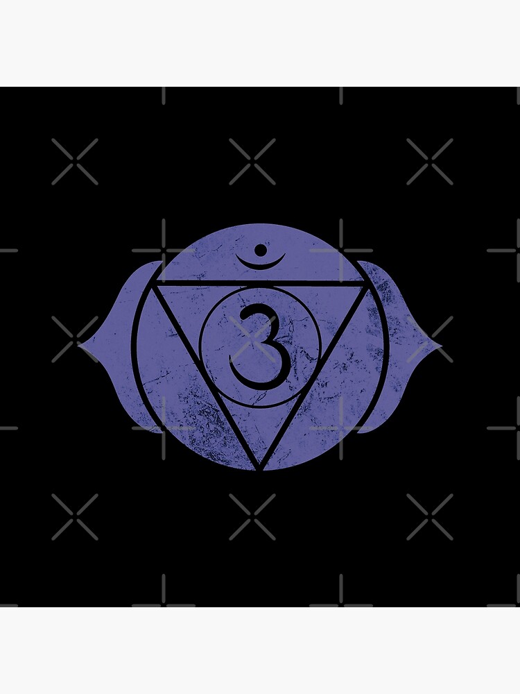 Póster Chakra del tercer ojo 6 º chakra chakra púrpura azul oscuro