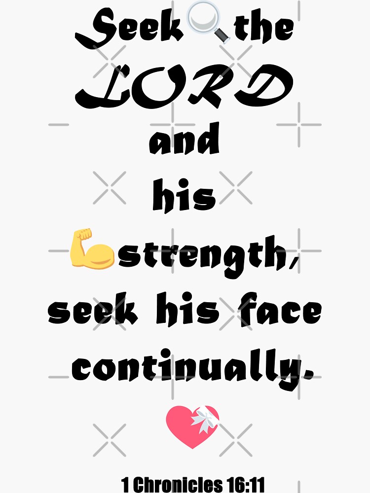 Chronicles Seek The Lord Bible Verse Sticker By