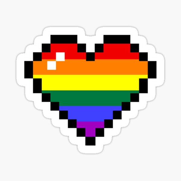 LGBT Gay Pride Flag Month 2019 Rainbow Flag Retro 8 Bit Heart Gaymer