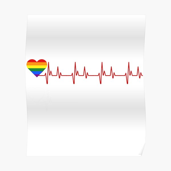 Lgbt Heartbeat Lgbt Rainbow Heartbeat Gay And Lesbian Pride Lgbt