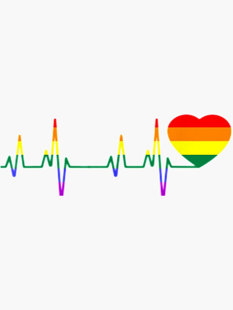 Lgbt Heartbeat Lgbt Rainbow Heartbeat Gay And Lesbian Pride Classic