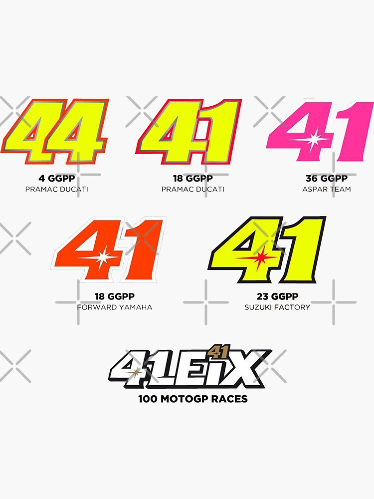 Aleix Espargaro 41 Moto Races Sticker By Rcnart Redbubble