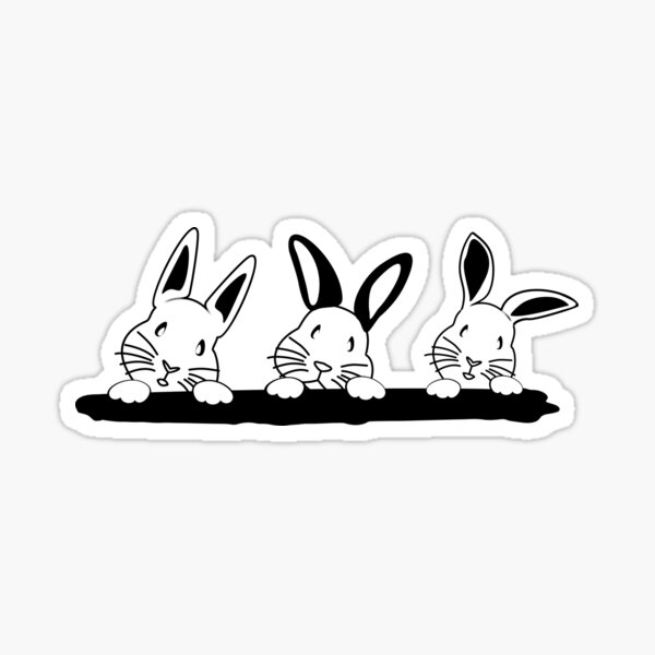 Happy Easter Bunny Sticker For Sale By Kiangdigiart Redbubble