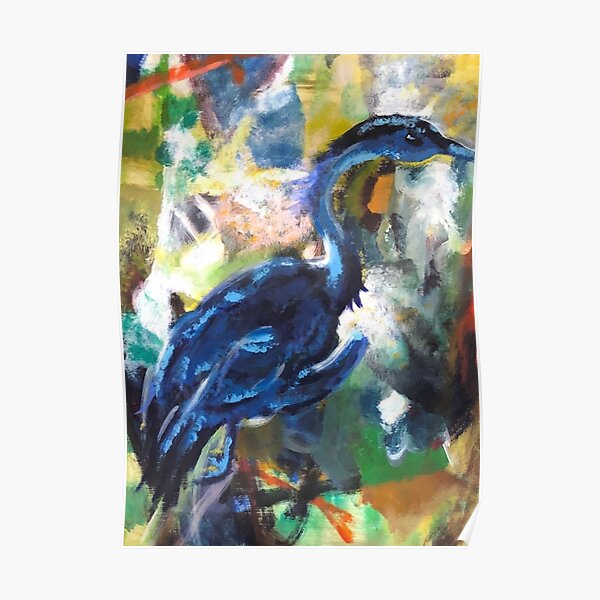 Heron Crane Egert Bird Silhouette Round Scene Metal Wall Art Home Decor