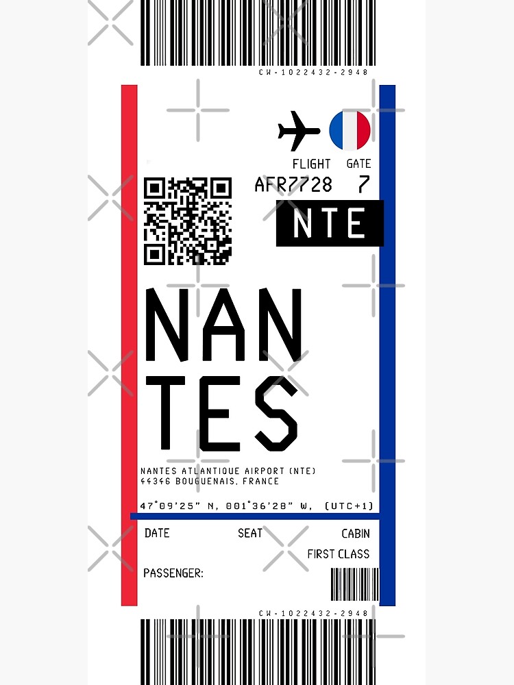 L Mina Fotogr Fica Tarjeta De Embarque Del Aeropuerto De Nantes