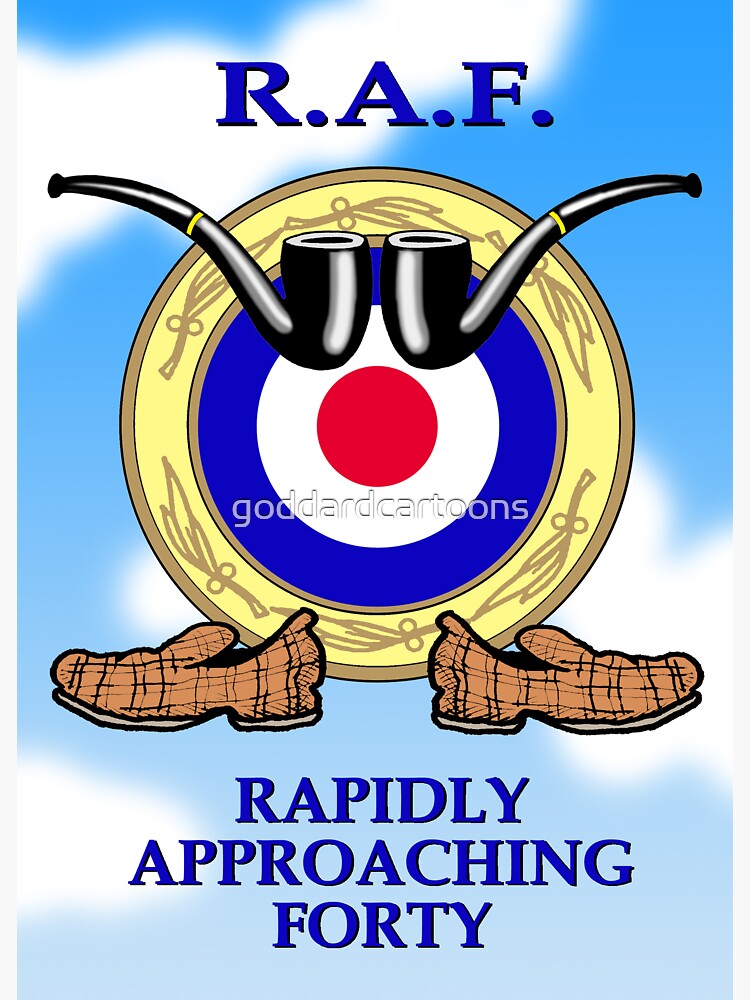 Rapidly Approaching Forty Sticker For Sale By Goddardcartoons Redbubble