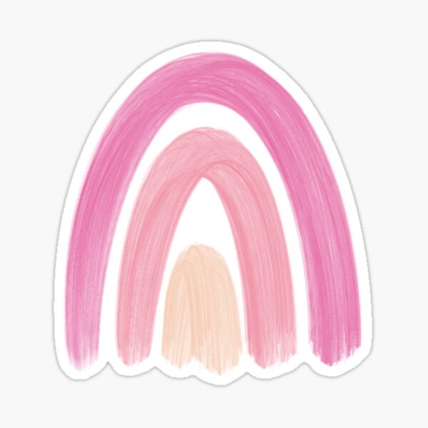 Pink Bohemian Rainbow Sticker For Sale By Aariley Redbubble