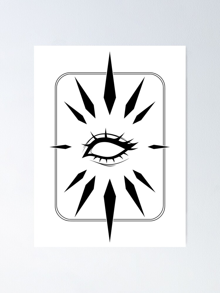 All Seeing Eye With Spikes Tarot Card Poster For Sale By