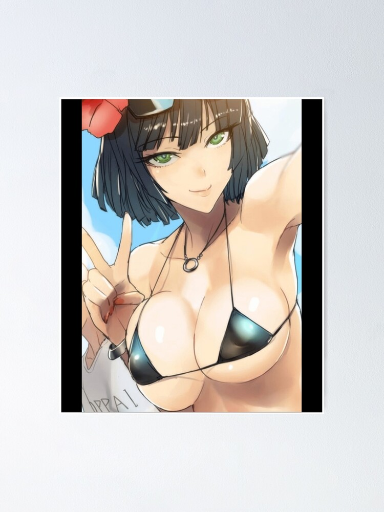 Ecchi Oppai Sexy Micro Bikini Beach Anime Girl Classic Poster By