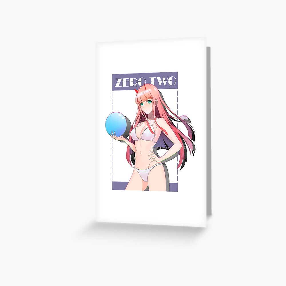 Waifu Zero Bikini Two Darling In The Franxx Ecchi Greeting Card By