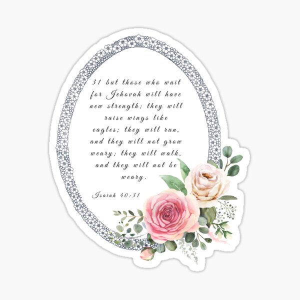 Isaiah 40 31 Sticker By MIOZOTIZ Redbubble