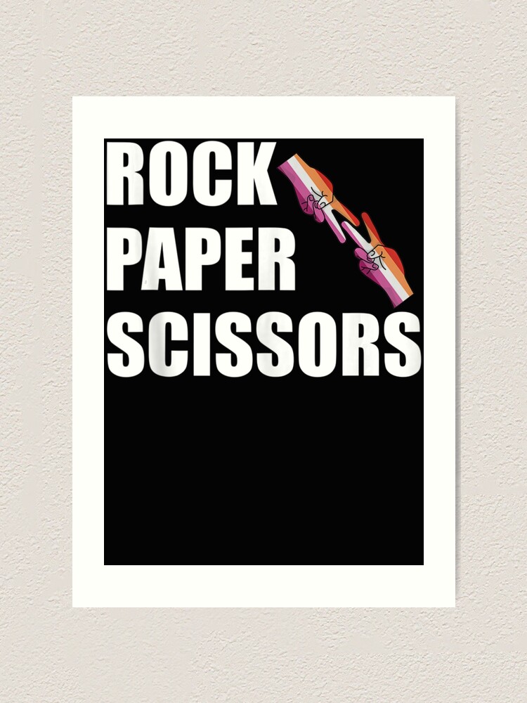 Rock Paper Scissors Lgbtq Pride Month Lesbian Pride Flag Art Print