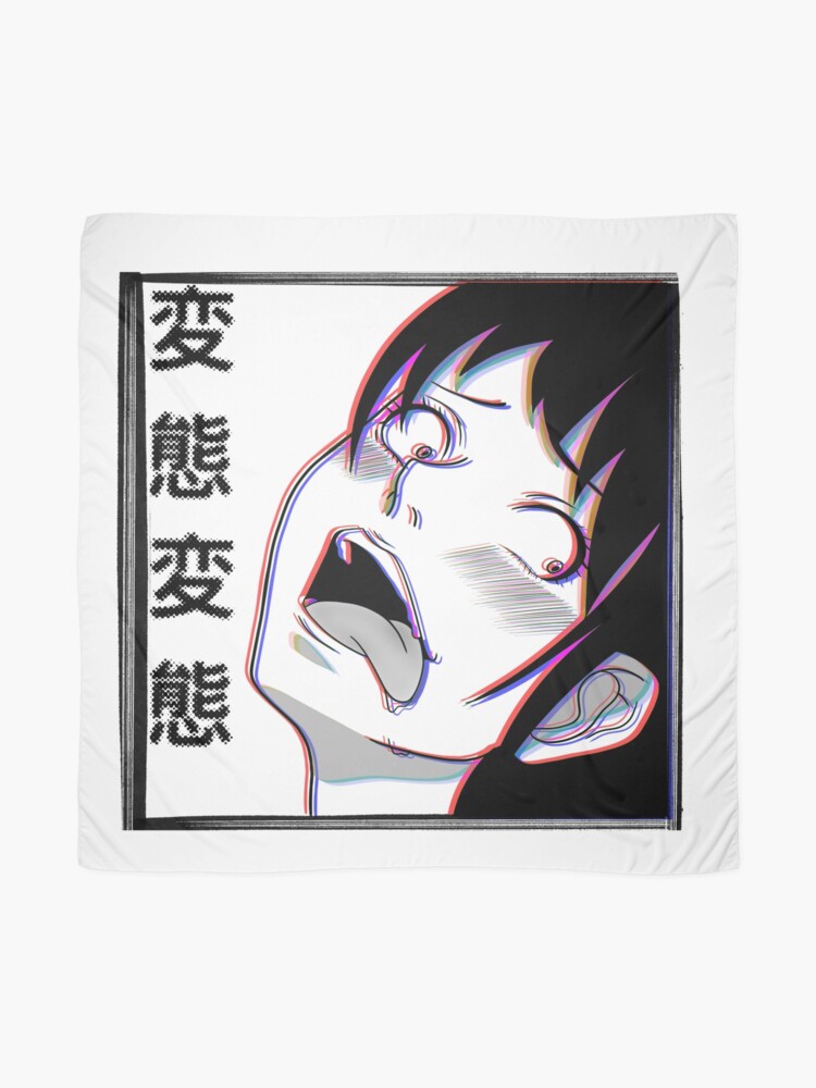 Hentai Icons Cute Anime Girl Waifu Hentai Glitch Hentai Girl Scarf By R Animestuff Redbubble