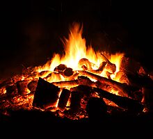 fire in the night by Martin Pot