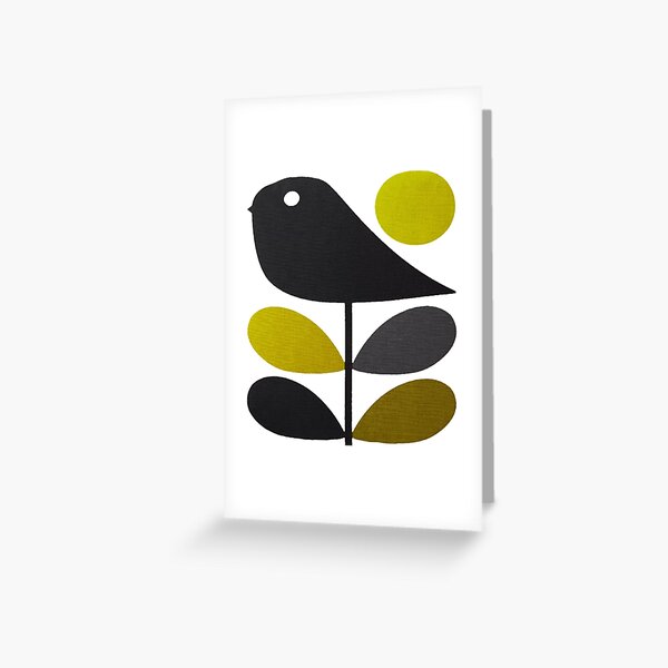 Orla Kiely Colorful Stem Bird Orla Kiely Design No Greeting Card