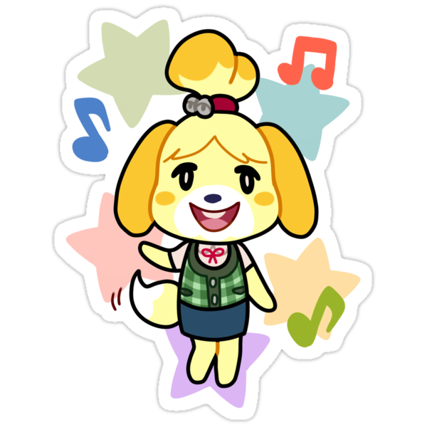 "Isabelle of Animal Crossing" Stickers by 2ll2l | Redbubble