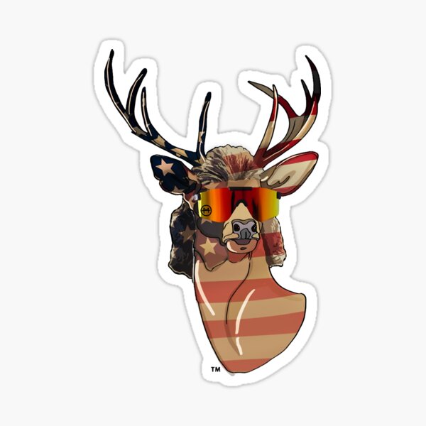 Deer Mullet USA Sticker Sticker By RachelNada Redbubble